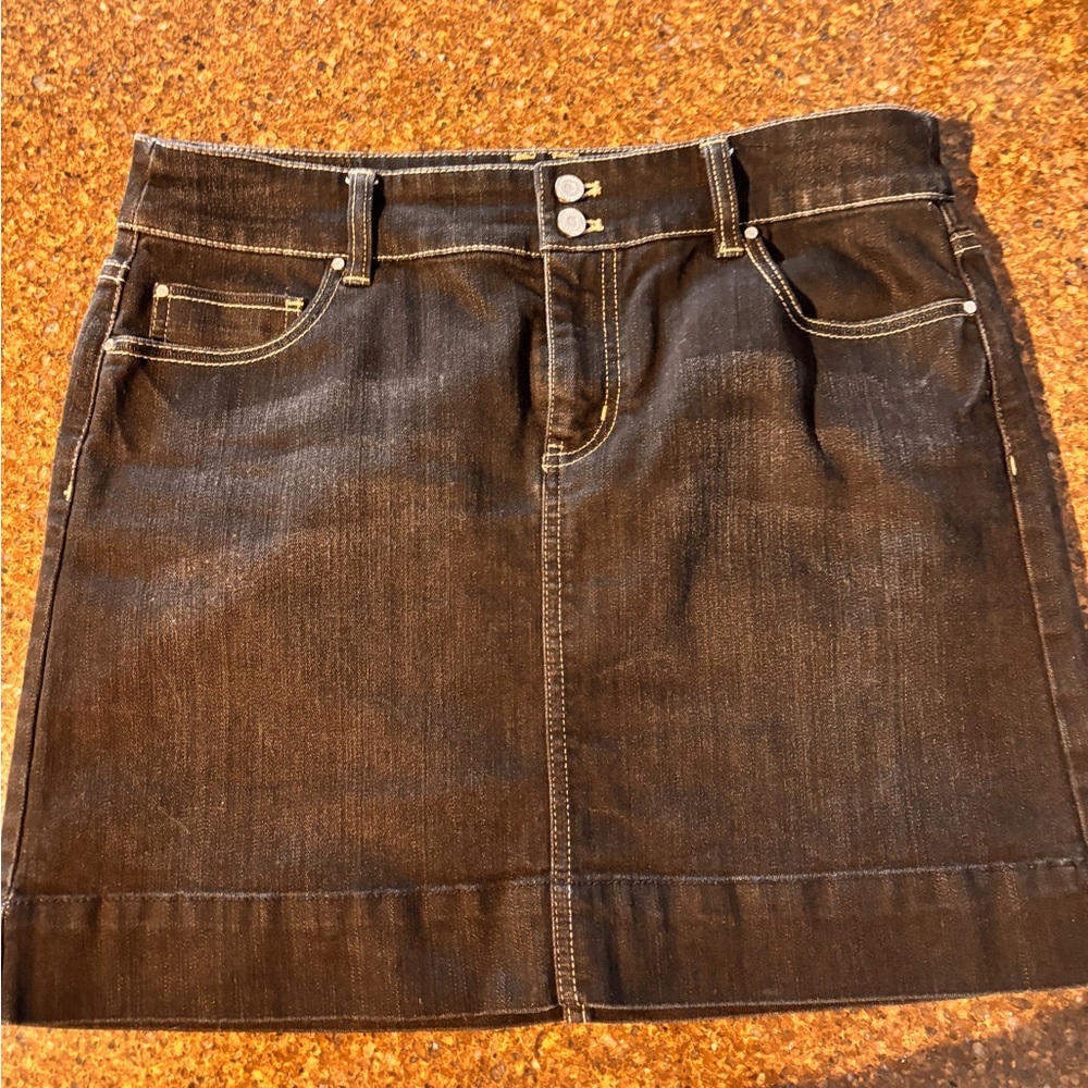 White House Black Market black denim skirt
